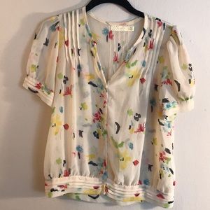 Sheer, floral patterned blouse